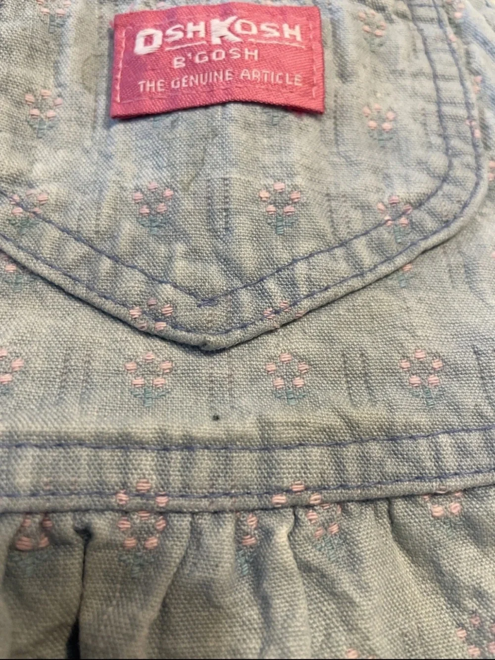OshKosh B'gosh Light Blue Girls' Textured Overall Dress